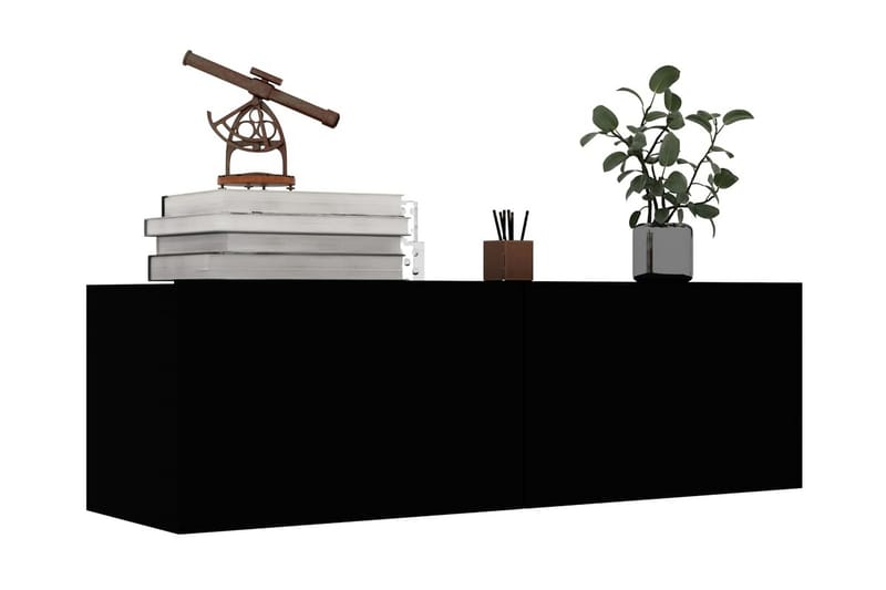 TV-benk svart 100x30x30 cm sponplate - Møbler - Mediamøbel & tv møbel - TV-benk & mediabenk