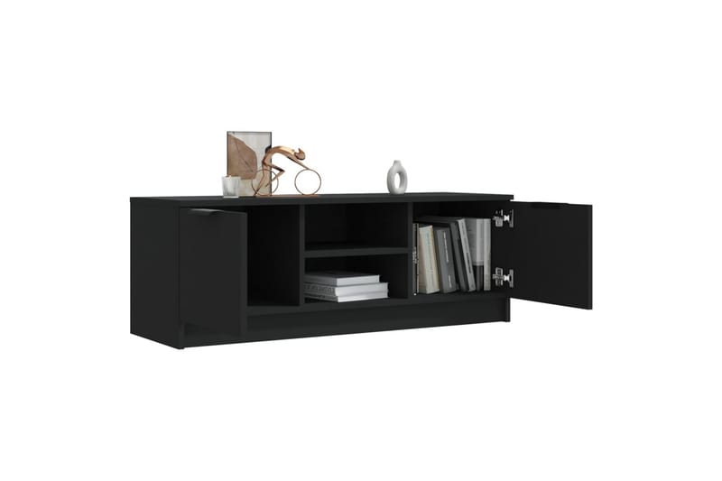 TV-benk svart 102x35x36,5 cm konstruert tre - Svart - Møbler - Mediamøbel & tv møbel - TV-benk & mediabenk