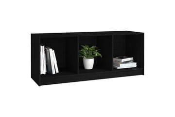 TV-benk svart 104x33x41 cm heltre furu - Svart - Møbler - Mediamøbel & tv møbel - TV-benk & mediabenk