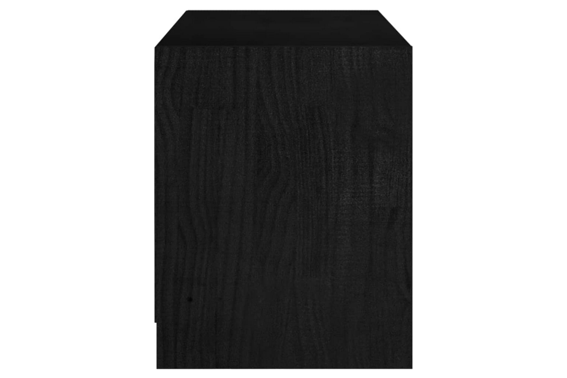 TV-benk svart 104x33x41 cm heltre furu - Svart - Møbler - Mediamøbel & tv møbel - TV-benk & mediabenk