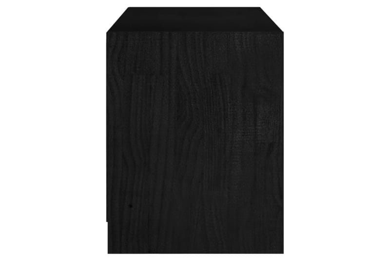 TV-benk svart 104x33x41 cm heltre furu - Svart - Møbler - Mediamøbel & tv møbel - TV-benk & mediabenk