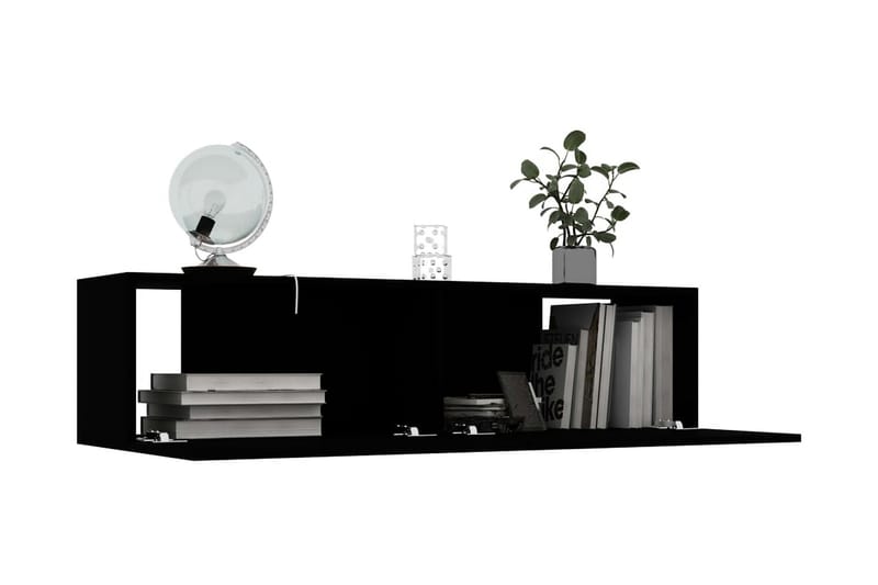 TV-benk svart 120x30x30 cm sponplate - TV-benk & mediabenk