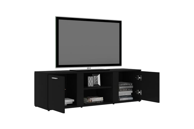 TV-benk svart 120x34x37 cm sponplate - Svart - Møbler - Mediamøbel & tv møbel - TV-benk & mediabenk