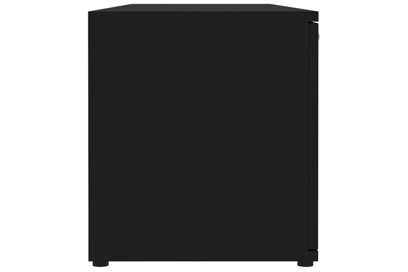 TV-benk svart 120x34x37 cm sponplate - Svart - TV-benk & mediabenk