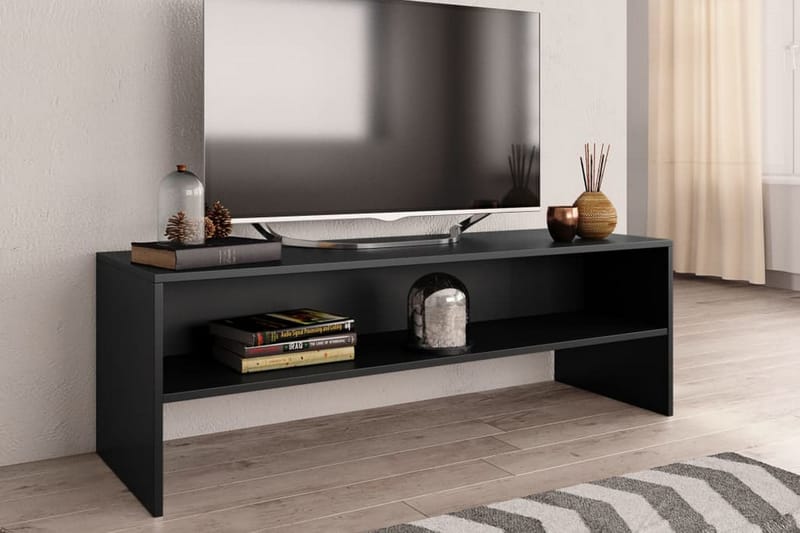 TV-benk svart 120x40x40 cm sponplate - Svart - Møbler - Mediamøbel & tv møbel - TV-benk & mediabenk