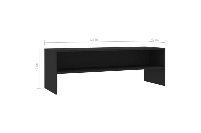 TV-benk svart 120x40x40 cm sponplate - Svart - Møbler - Mediamøbel & tv møbel - TV-benk & mediabenk