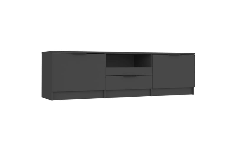 TV-benk svart 140x35x40 cm konstruert tre - Svart - Møbler - Mediamøbel & tv møbel - TV-benk & mediabenk