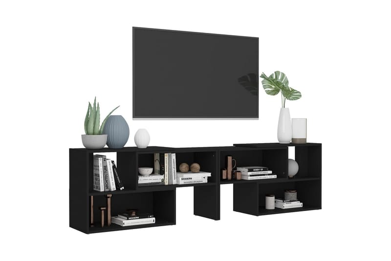 TV-benk svart 149x30x52 cm sponplate - Svart - Møbler - Mediamøbel & tv møbel - TV-benk & mediabenk