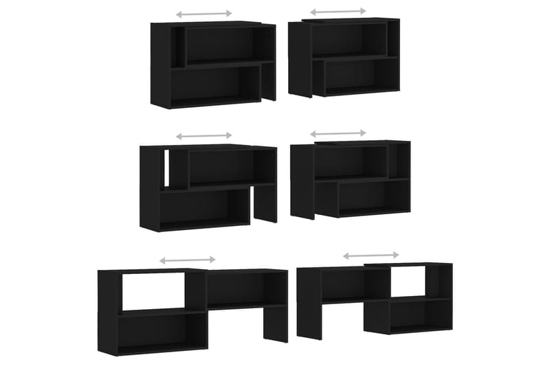TV-benk svart 149x30x52 cm sponplate - Svart - Møbler - Mediamøbel & tv møbel - TV-benk & mediabenk