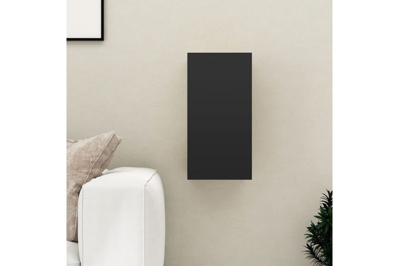 TV-benk svart 30,5x30x60 cm sponplate - Svart - Møbler - Mediamøbel & tv møbel - TV-benk & mediabenk