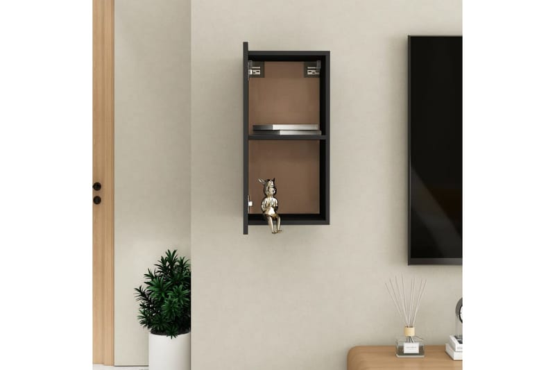 TV-benk svart 30,5x30x60 cm sponplate - Svart - Møbler - Mediamøbel & tv møbel - TV-benk & mediabenk