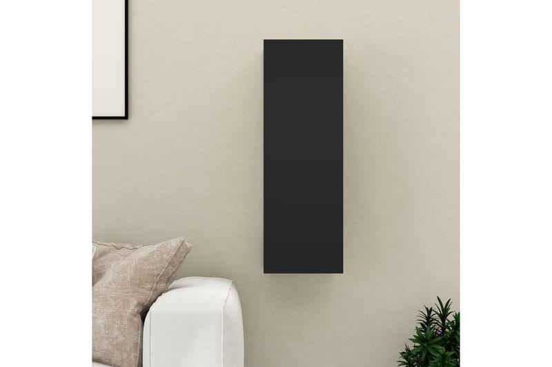 TV-benk svart 30,5x30x90 cm sponplate - Svart - Møbler - Mediamøbel & tv møbel - TV-benk & mediabenk