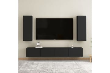 TV-benk svart 30,5x30x90 cm sponplate - Svart - Møbler - Mediamøbel & tv møbel - TV-benk & mediabenk