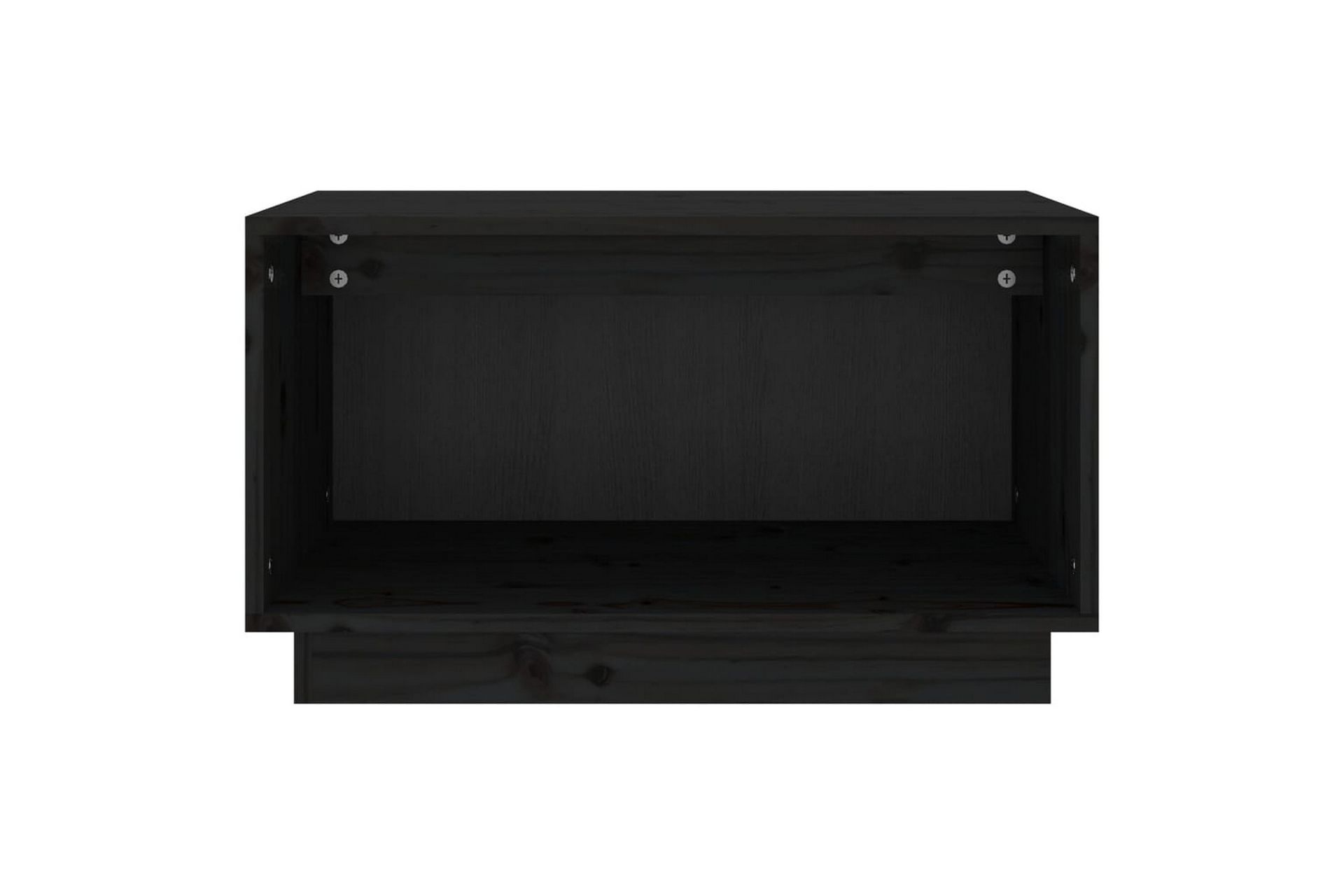 TV-benk svart 60x35x35 cm heltre furu - Svart - Møbler - Mediamøbel & tv møbel - TV-benk & mediabenk