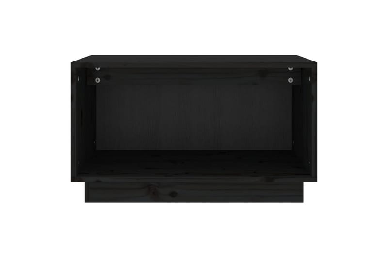 TV-benk svart 60x35x35 cm heltre furu - Svart - TV-benk & mediabenk