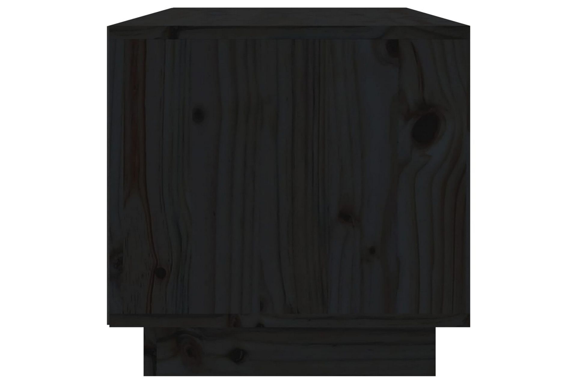 TV-benk svart 60x35x35 cm heltre furu - Svart - Møbler - Mediamøbel & tv møbel - TV-benk & mediabenk