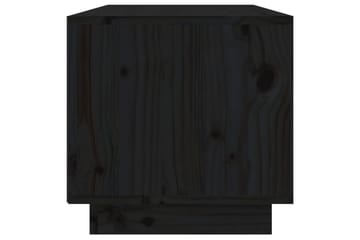 TV-benk svart 60x35x35 cm heltre furu - Svart - Møbler - Mediamøbel & tv møbel - TV-benk & mediabenk