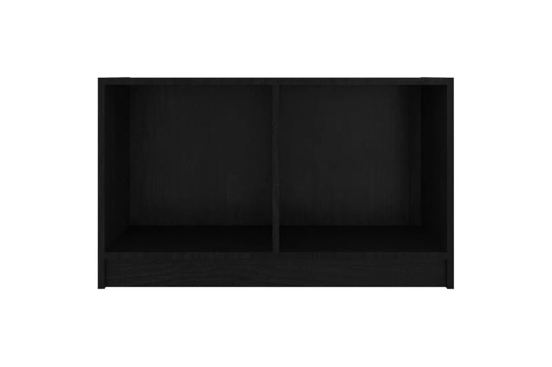 TV-benk svart 70x33x42 cm heltre furu - Svart - TV-benk & mediabenk