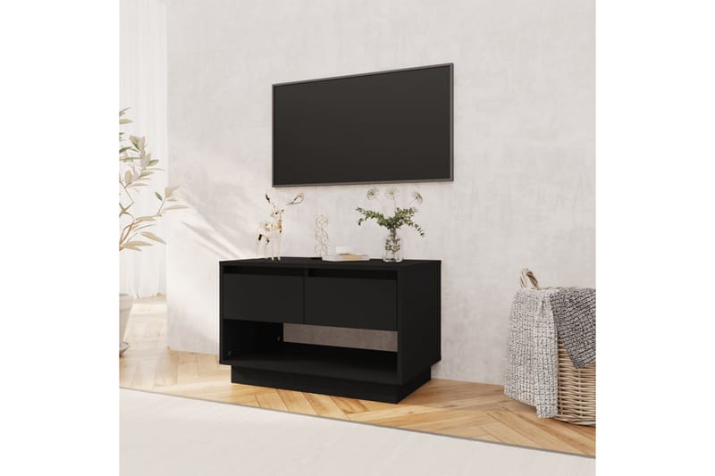 TV-benk svart 70x41x44 cm sponplate - Svart - TV-benk & mediabenk