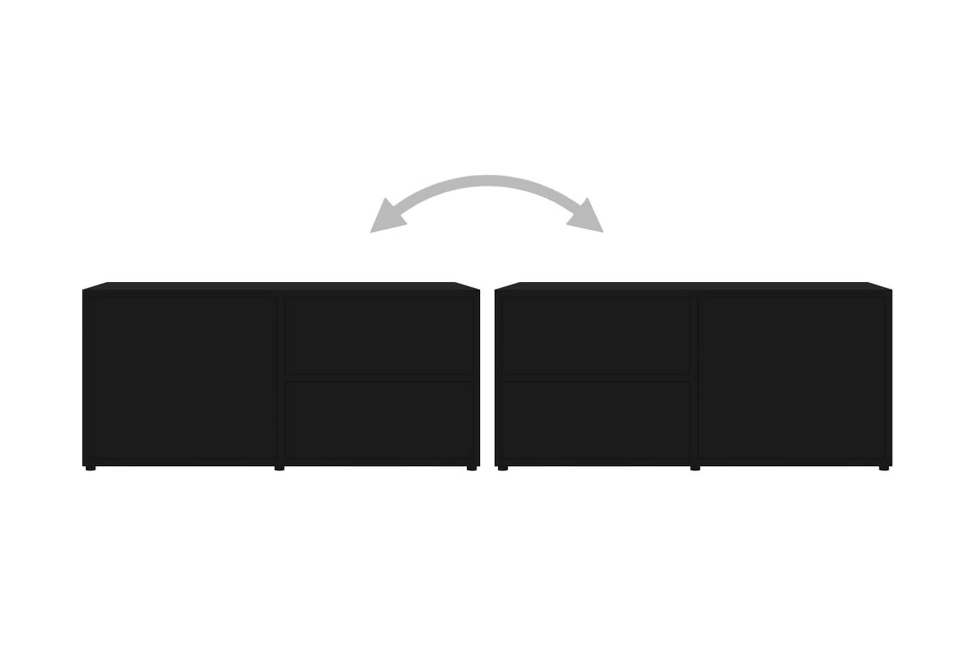 TV-benk svart 80x34x36 cm sponplate - Svart - Møbler - Mediamøbel & tv møbel - TV-benk & mediabenk