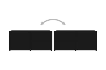 TV-benk svart 80x34x36 cm sponplate - Svart - Møbler - Mediamøbel & tv møbel - TV-benk & mediabenk