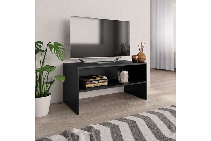 TV-benk svart 80x40x40 cm sponplate - Svart - Møbler - Mediamøbel & tv møbel - TV-benk & mediabenk