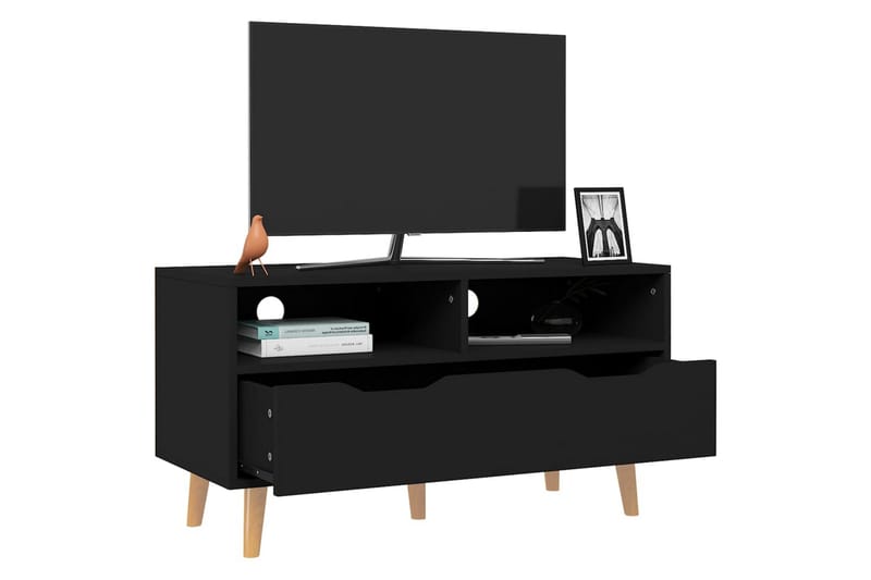 TV-benk svart 90x40x48,5 cm sponplate - Svart - Møbler - Mediamøbel & tv møbel - TV-benk & mediabenk