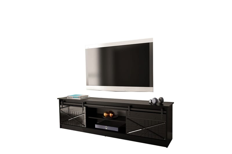Tv-benk - Svart - Møbler - Mediamøbel & tv møbel - TV-benk & mediabenk
