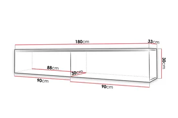 Tv-benk - Svart - Møbler - Mediamøbel & tv møbel - TV-benk & mediabenk