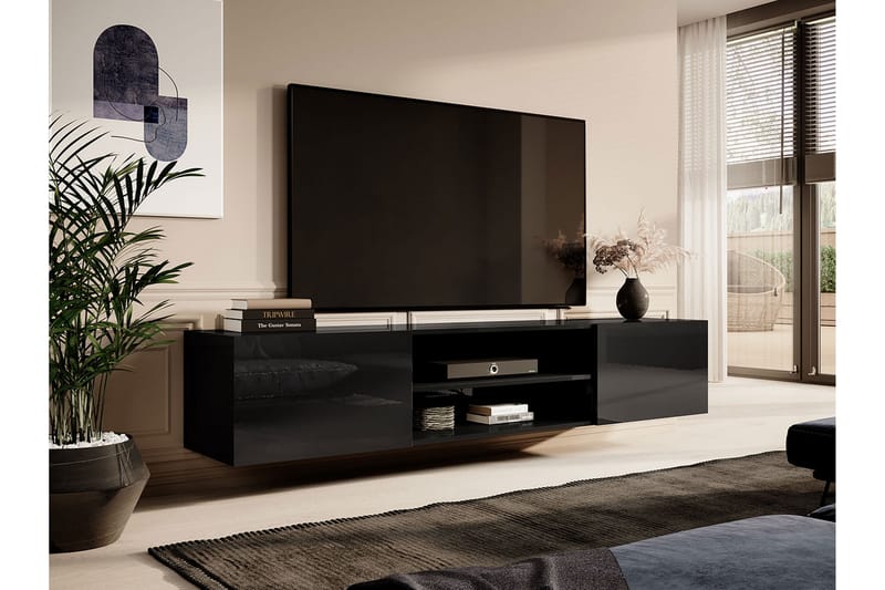 Tv-benk - Svart - Møbler - Mediamøbel & tv møbel - TV-benk & mediabenk