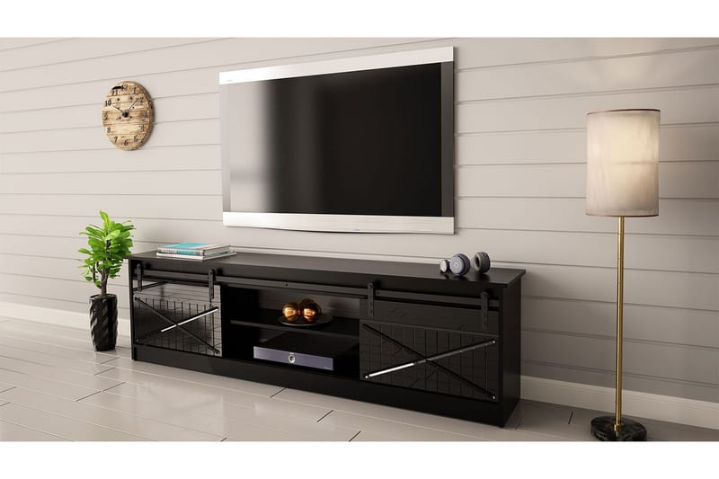 Tv-benk - Svart - Møbler - Mediamøbel & tv møbel - TV-benk & mediabenk