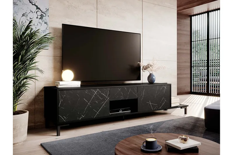 Tv-benk - Svart - Møbler - Mediamøbel & tv møbel - TV-benk & mediabenk