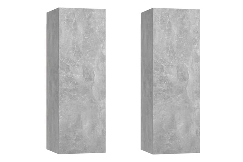 TV-benker 2 stk betonggrå 30,5x30x90 cm sponplate - Grå - Møbler - Mediamøbel & tv møbel - TV-benk & mediabenk