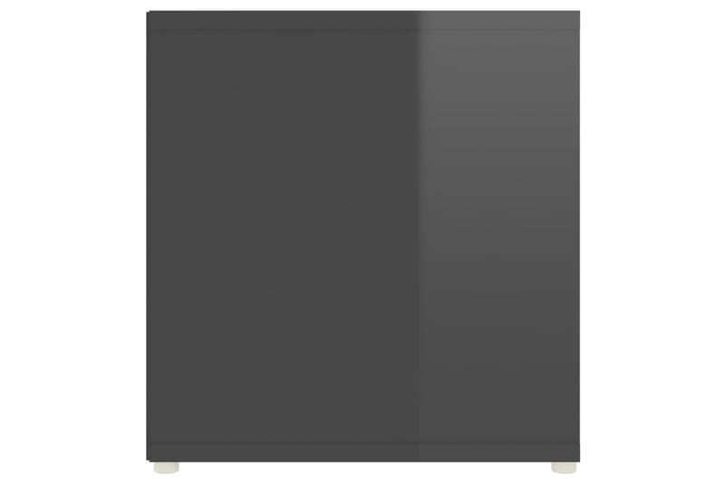 TV-benker 2 stk høyglans grå 107x35x37 cm sponplate - Grå - TV-benk & mediabenk