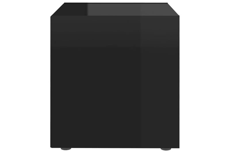 TV-benker 2 stk høyglans svart 37x35x37 cm sponplate - Svart - TV-benk & mediabenk