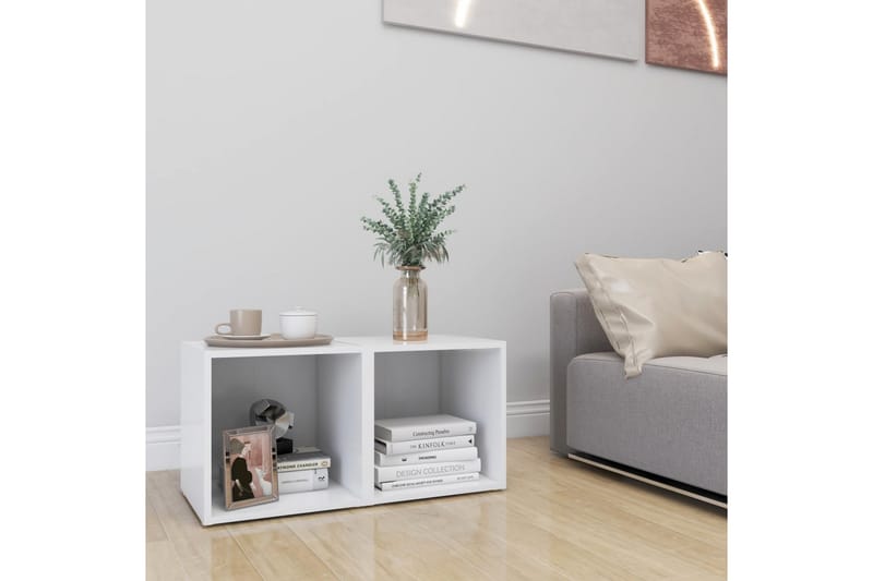 TV-benker 2 stk hvit 37x35x37 cm sponplate - Hvit - Møbler - Mediamøbel & tv møbel - TV-benk & mediabenk