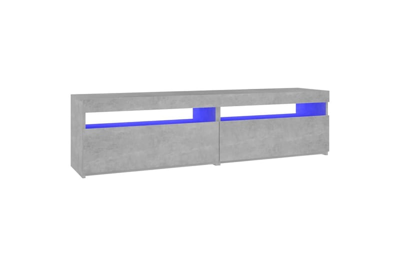 TV-benker 2 stk med LED-lys betonggrå 75x35x40 cm - Grå - Møbler - Mediamøbel & tv møbel - TV-benk & mediabenk