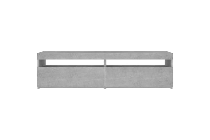TV-benker 2 stk med LED-lys betonggrå 75x35x40 cm - Grå - Møbler - Mediamøbel & tv møbel - TV-benk & mediabenk