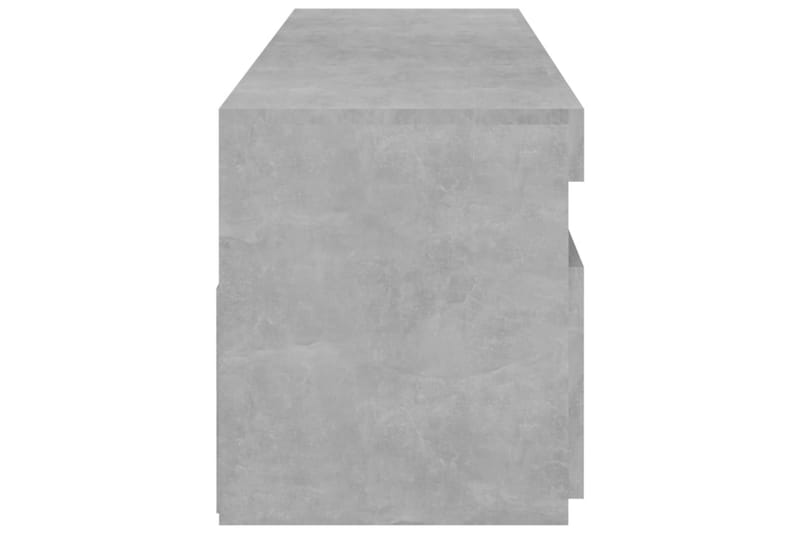 TV-benker 2 stk med LED-lys betonggrå 75x35x40 cm - Grå - Møbler - Mediamøbel & tv møbel - TV-benk & mediabenk