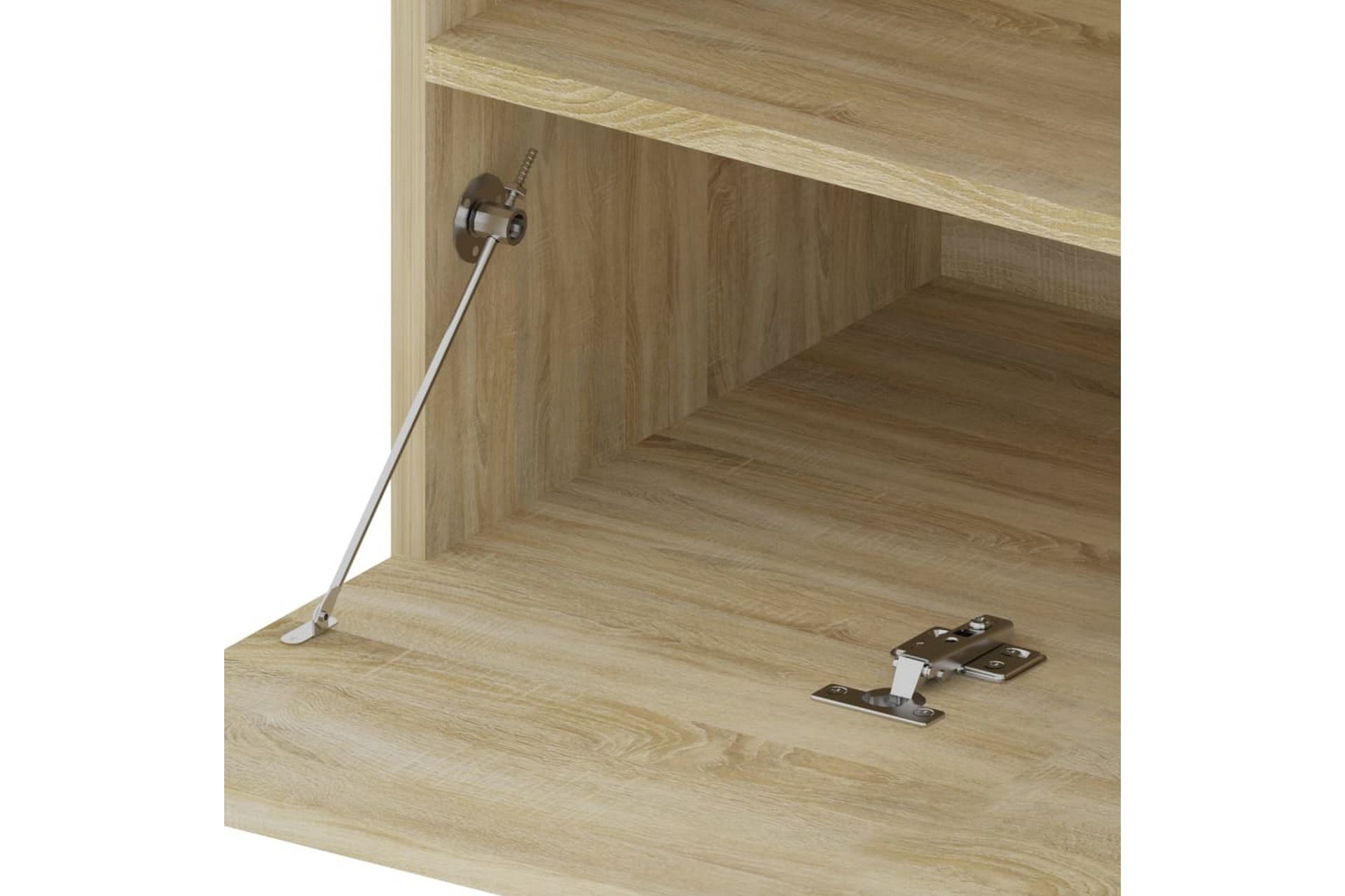 TV-benker 2 stk med LED-lys sonoma eik 75x35x40 cm - Brun - Møbler - Mediamøbel & tv møbel - TV-benk & mediabenk
