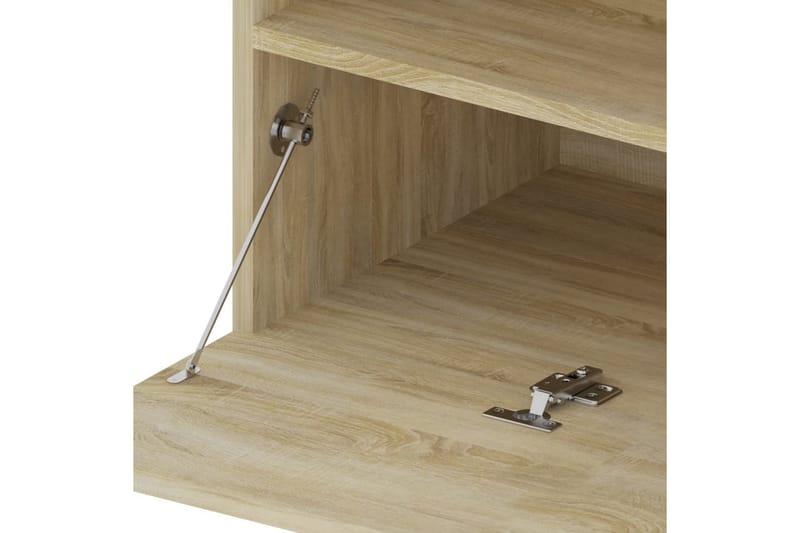 TV-benker 2 stk med LED-lys sonoma eik 75x35x40 cm - Brun - Møbler - Mediamøbel & tv møbel - TV-benk & mediabenk