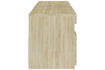 TV-benker 2 stk med LED-lys sonoma eik 75x35x40 cm - Brun - Møbler - Mediamøbel & tv møbel - TV-benk & mediabenk