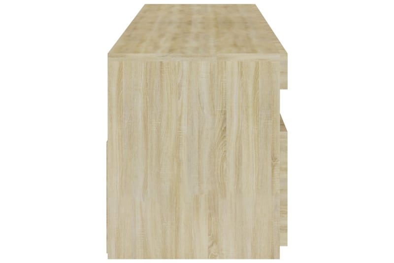 TV-benker 2 stk med LED-lys sonoma eik 75x35x40 cm - Brun - Møbler - Mediamøbel & tv møbel - TV-benk & mediabenk
