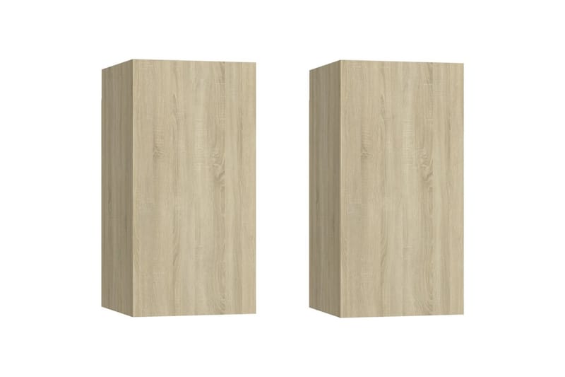 TV-benker 2 stk sonoma eik 30,5x30x60 cm sponplate - Brun - TV-benk & mediabenk