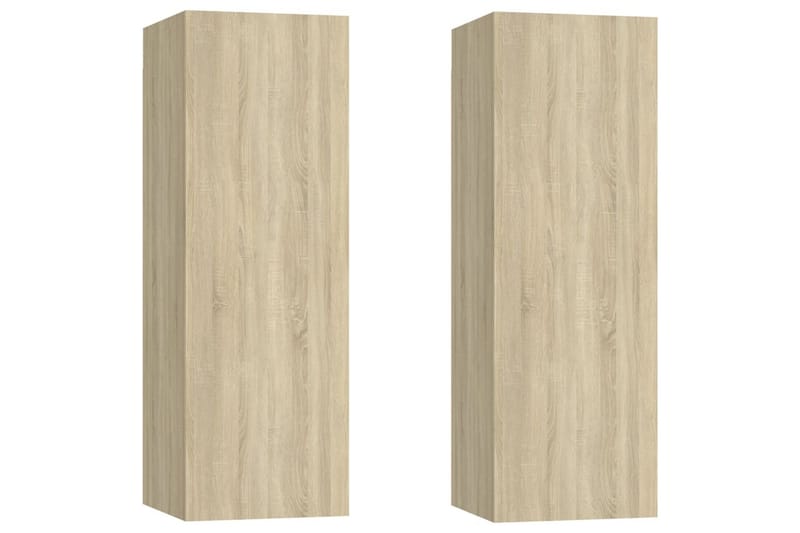 TV-benker 2 stk sonoma eik 30,5x30x90 cm sponplate - Brun - Møbler - Mediamøbel & tv møbel - TV-benk & mediabenk