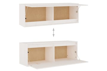 TV-benker 3 stk hvit heltre furu - Hvit - Møbler - Mediamøbel & tv møbel - TV-benk & mediabenk