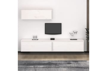 TV-benker 3 stk hvit heltre furu - Hvit - Møbler - Mediamøbel & tv møbel - TV-benk & mediabenk