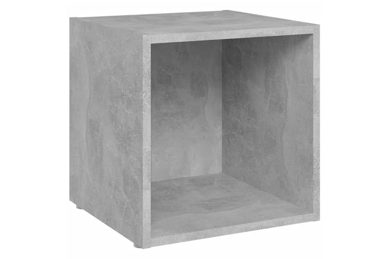 TV-benker 4 stk betonggrå 37x35x37 cm sponplate - Grå - Møbler - Mediamøbel & tv møbel - TV-benk & mediabenk