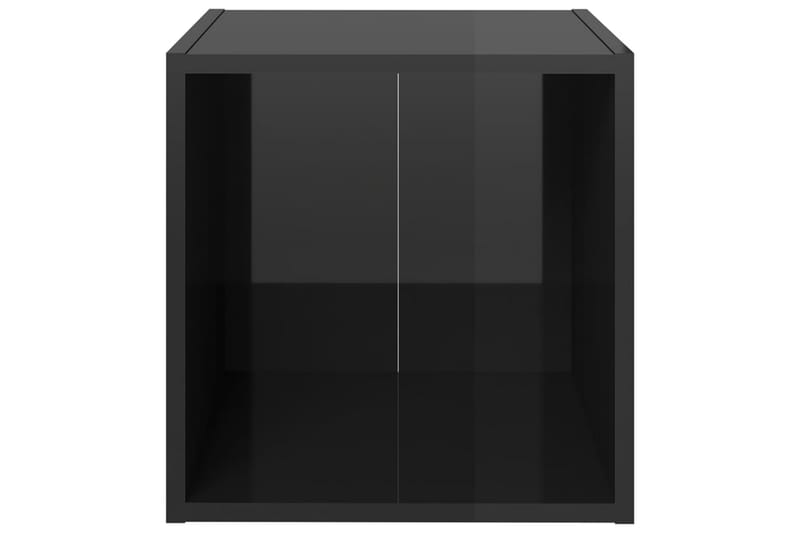 TV-benker 4 stk høyglans svart 37x35x37 cm sponplate - Svart - Møbler - Mediamøbel & tv møbel - TV-benk & mediabenk