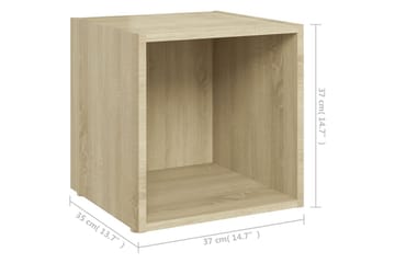 TV-benker 4 stk sonoma eik 37x35x37 cm sponplate - Brun - Møbler - Mediamøbel & tv møbel - TV-benk & mediabenk